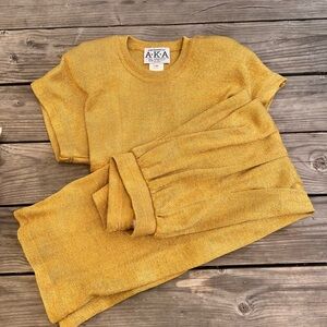AKA Los Angeles New Years Eve Gold Polyester Set